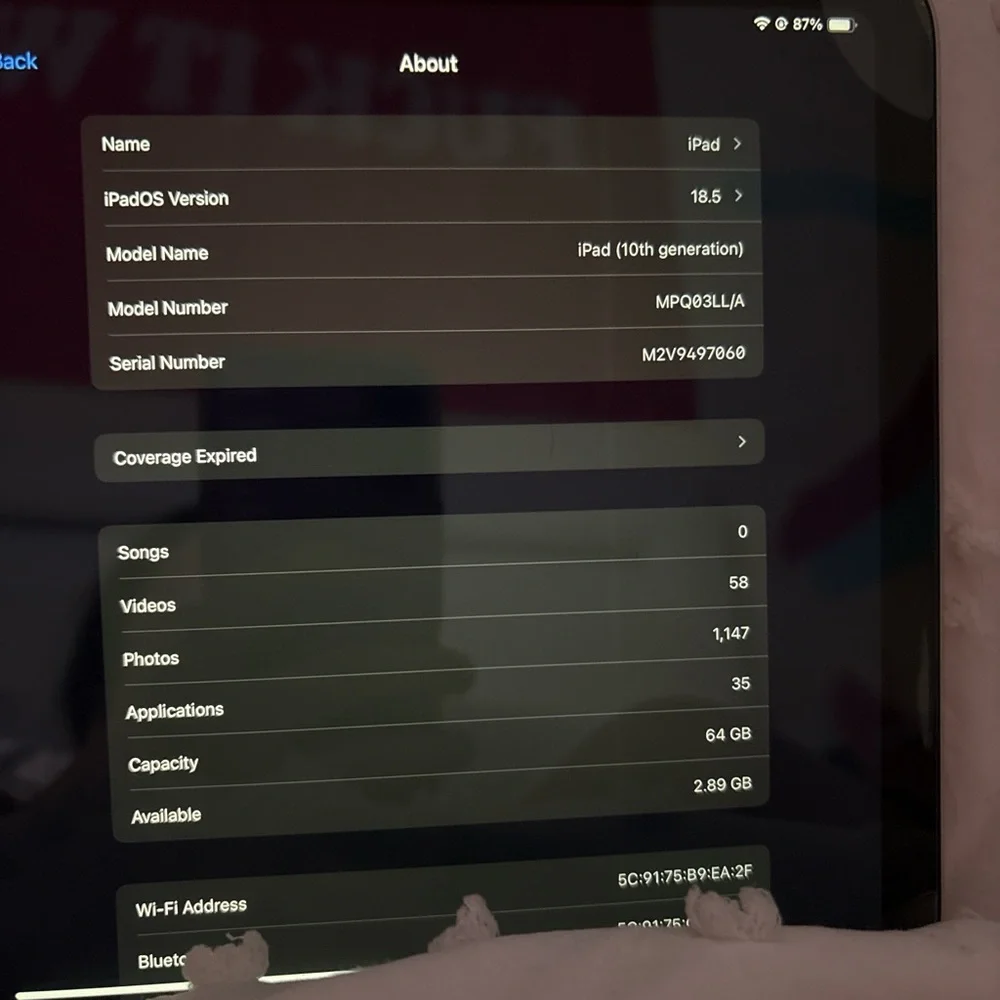 10TH GEN SILVER BRAND NEW IPAD
